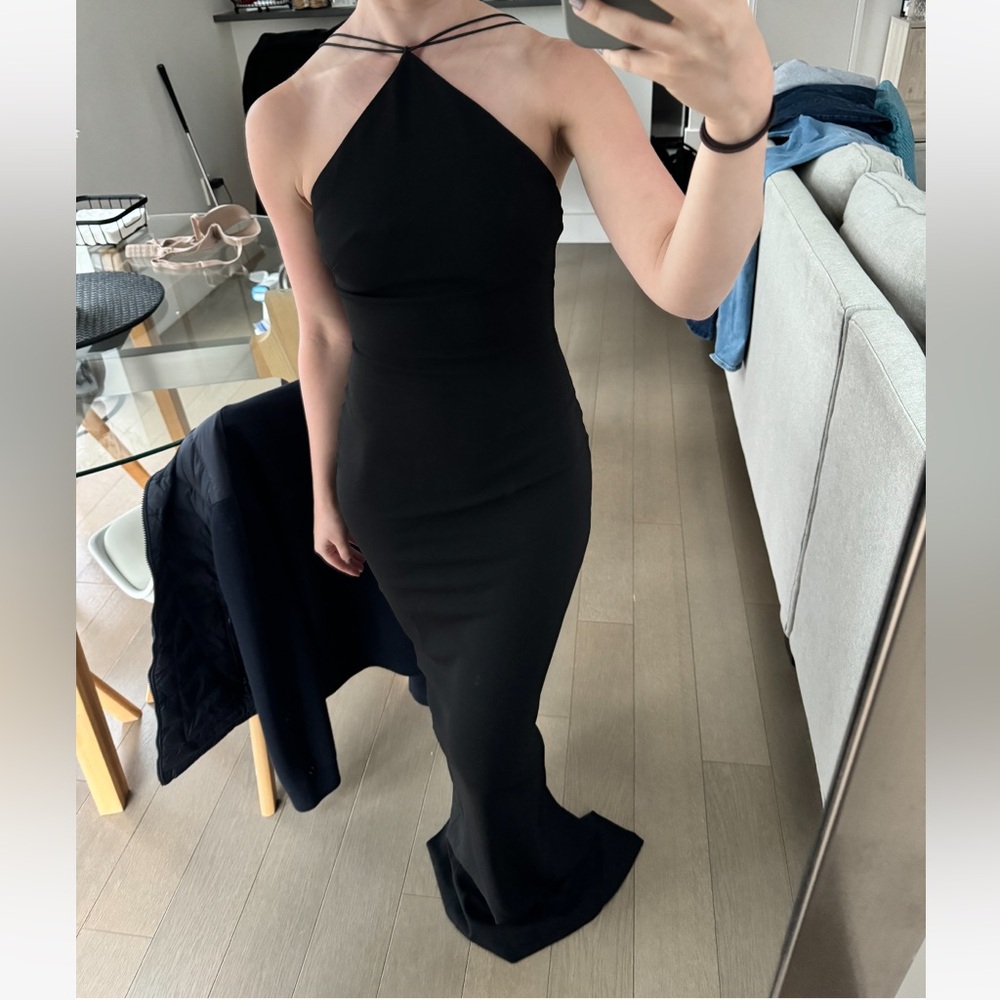 Nookie trinity gown in black. Size XS